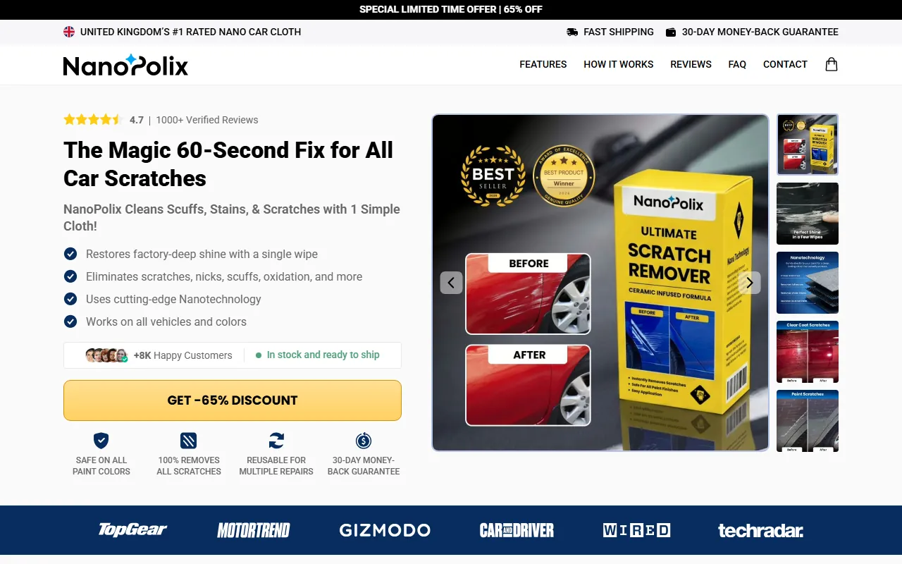 NanoPolix Car Cloth - Official UK Offer